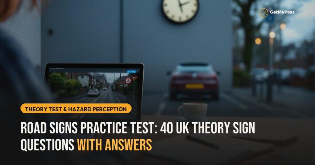 Road Signs Practice Test: 40 UK Theory Sign Questions With Answers — GetMyPass